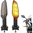 LED Turn Signal Indicator Lights Compatible with Kawasaki NINJA 300 400 650 H2 ZX-25R ZX-6R ZX-10R Z400 Z900 Z1000 (A-Smoke Lens)