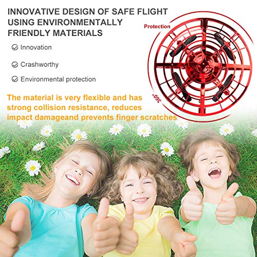 KToyoung Hand Operated Drone for Kids Adults,Flying Ball Drones Mini Drones with LED Lights,Flying Ball Toys UFO with 360Â° Rotating Interactive Infrared,Helicopter Ball for Boys Girls Indoor Outdoor