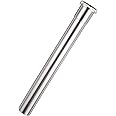 Brass Slip Joint Extension Tube 1-1/4” OD x 12” with Nut and Rubber Washer, P Trap Extension Tube, Sink Drain Tailpiece Tube Extension, Brushed Nickel