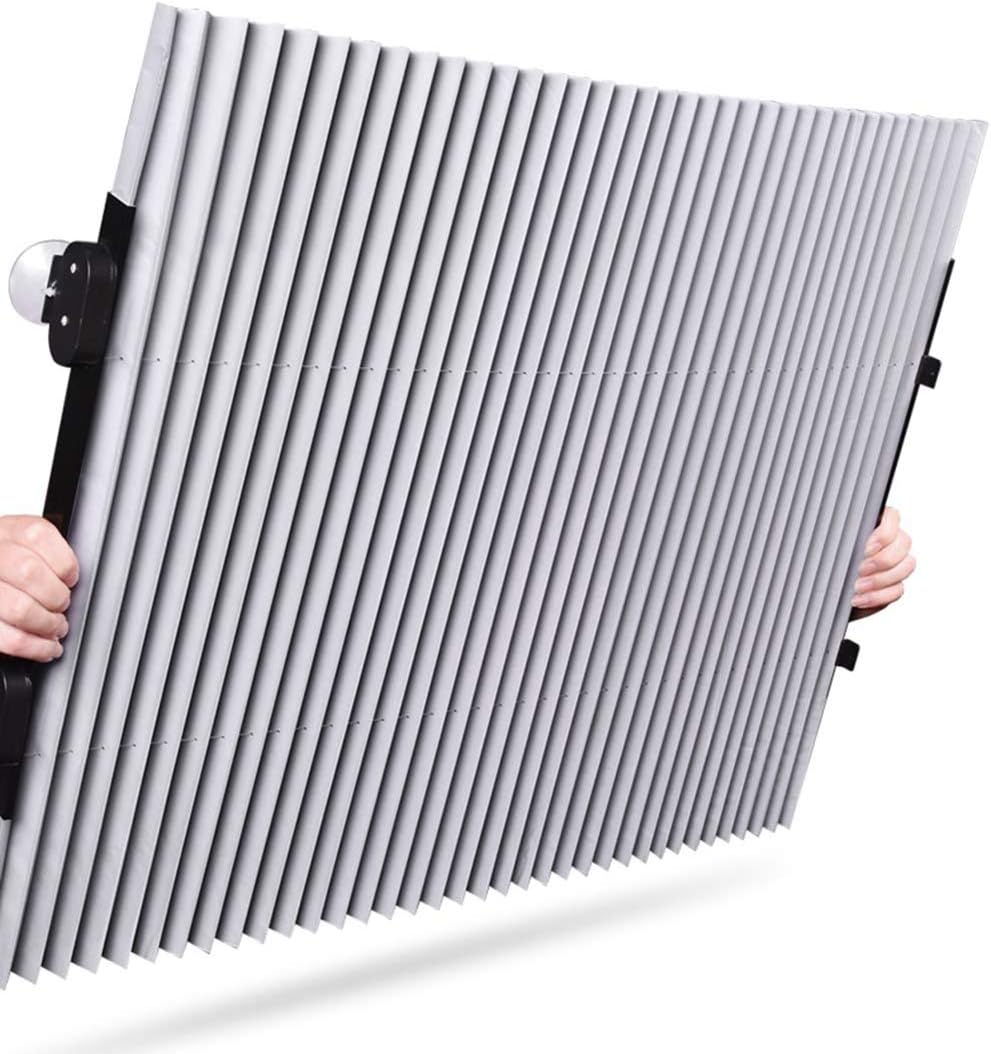 PXQ Car sun screens Automatic Telescopic Foldable Heat Insulation Suction Cup Type Cooling Visor Suitable For Almost All Cars,46CM