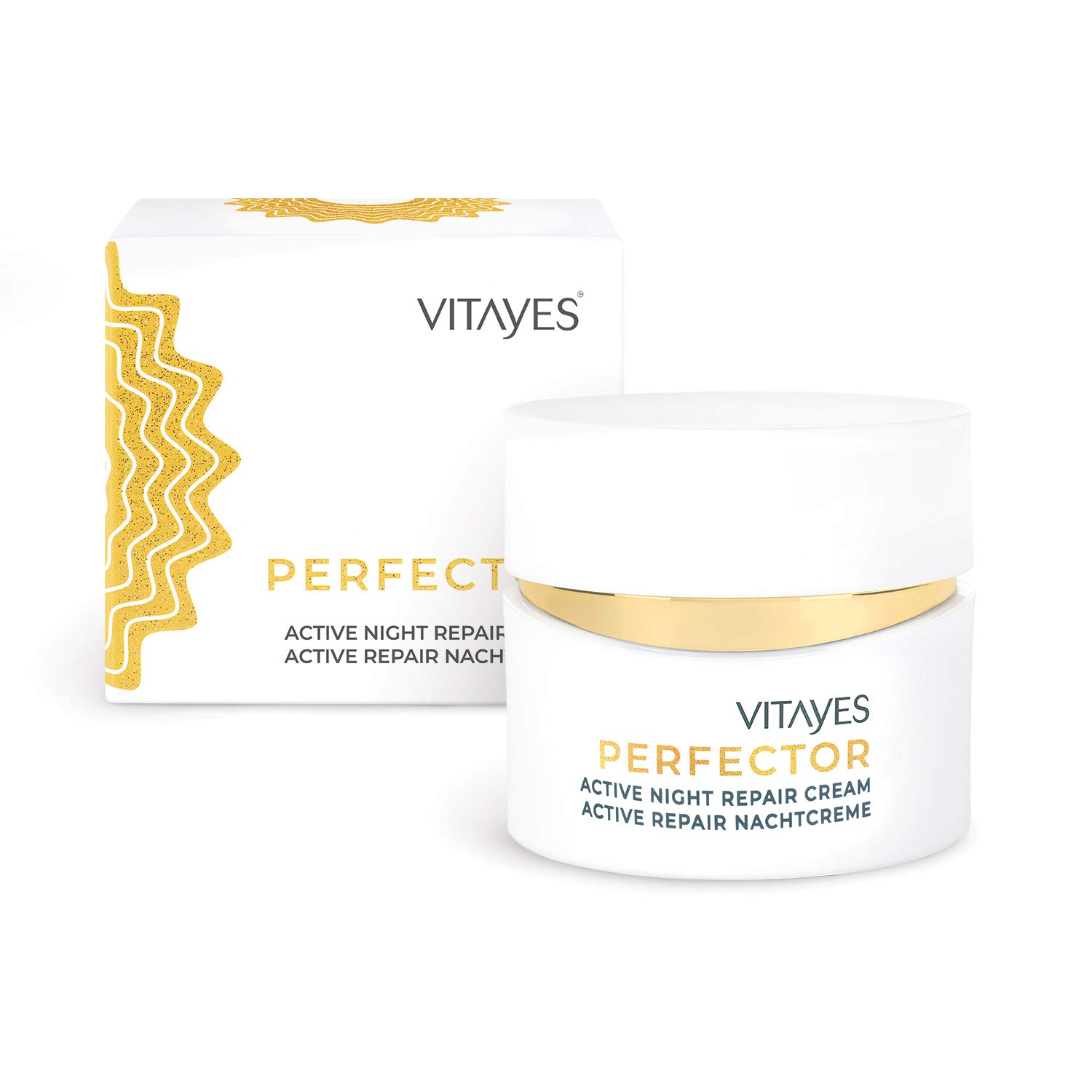 Vitayes Perfector Active Night Repair Cream 50ml, Anti-Wrinkle Moisturizer Cream for Soft Skin- Dark Spot Remover Face Cream for Women- Anti-Ageing Skin Care- Promotes Skin Repair & Regeneration