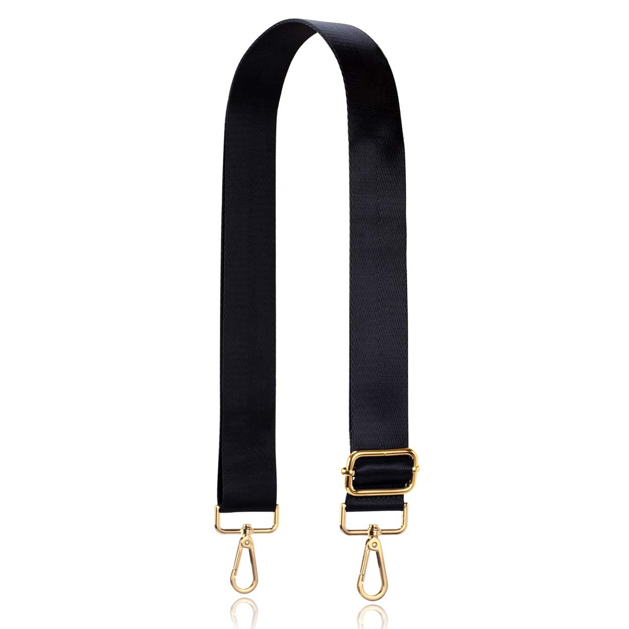 Photo 1 of Allzedream Wide Purse Strap Replacement Crossbody Shoulder Bag Adjustable (Black Gold)