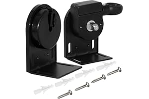 Medduw Shade Replacement Parts,Cordless Crank Kit,Roller Shade Mounting Brackets,for Coolaroo Exterior Sun Shades, Outdoor Blinds(Black, Cordless Bracket)