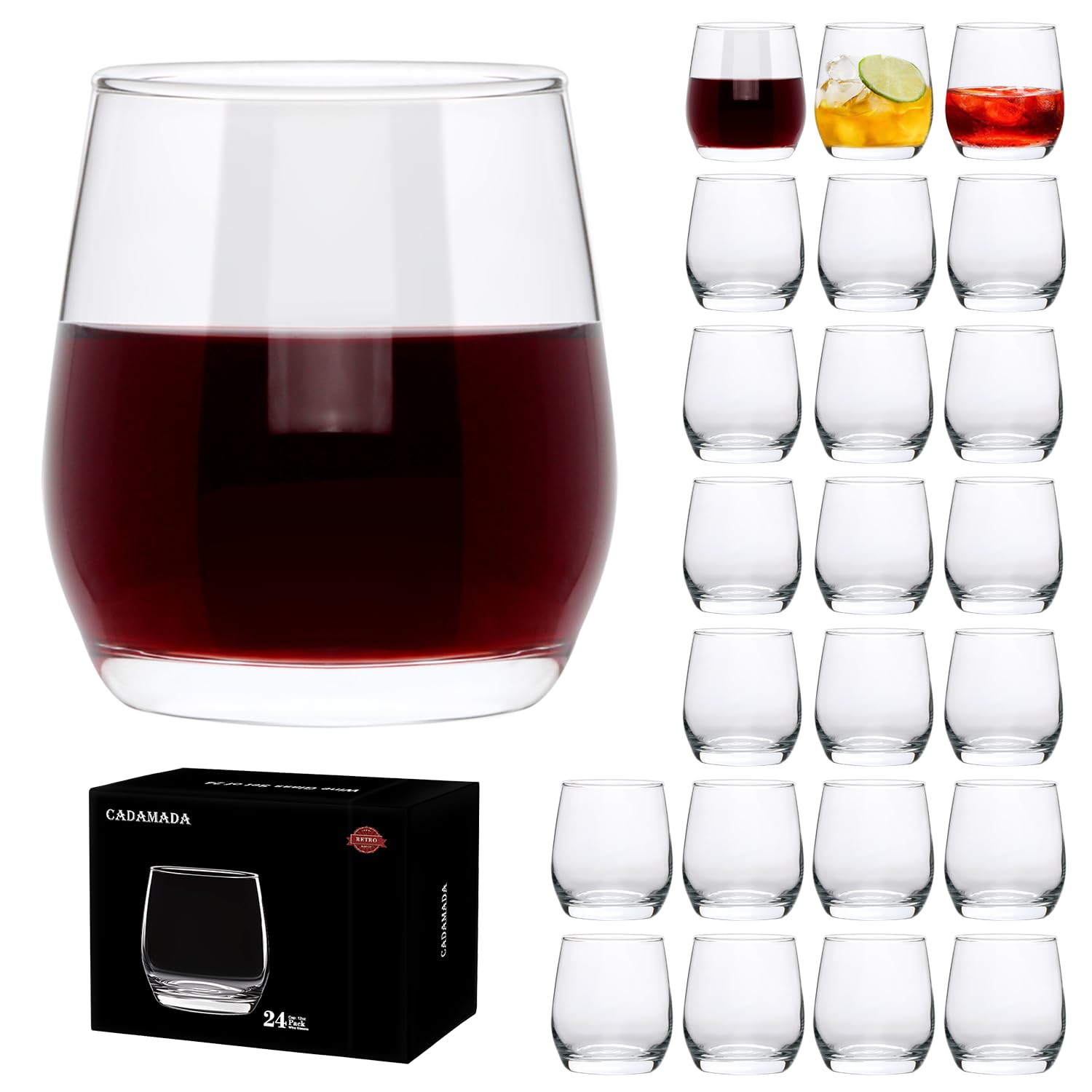 Photo 1 of ****MISSING PART****
Cadamada Wine Glasses,12oz Stemless Wine Glass,for Red or White Wine,High-end Banquet, Party, Bar, Wedding, Gift (24 pcs)