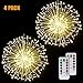 LetsFunny Fairy Firework String Wire Lights, LED DIY 8 Modes Dimmable Waterproof Decorative Hanging Starburst Lights for Christmas, Home, Patio, Indoor Outdoor Decoration (4 Pack)