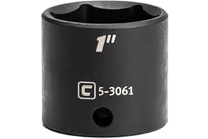 Capri Tools Shallow Impact Socket, 3/8-Inch Drive, 6-Point, SAE (1-Inch)