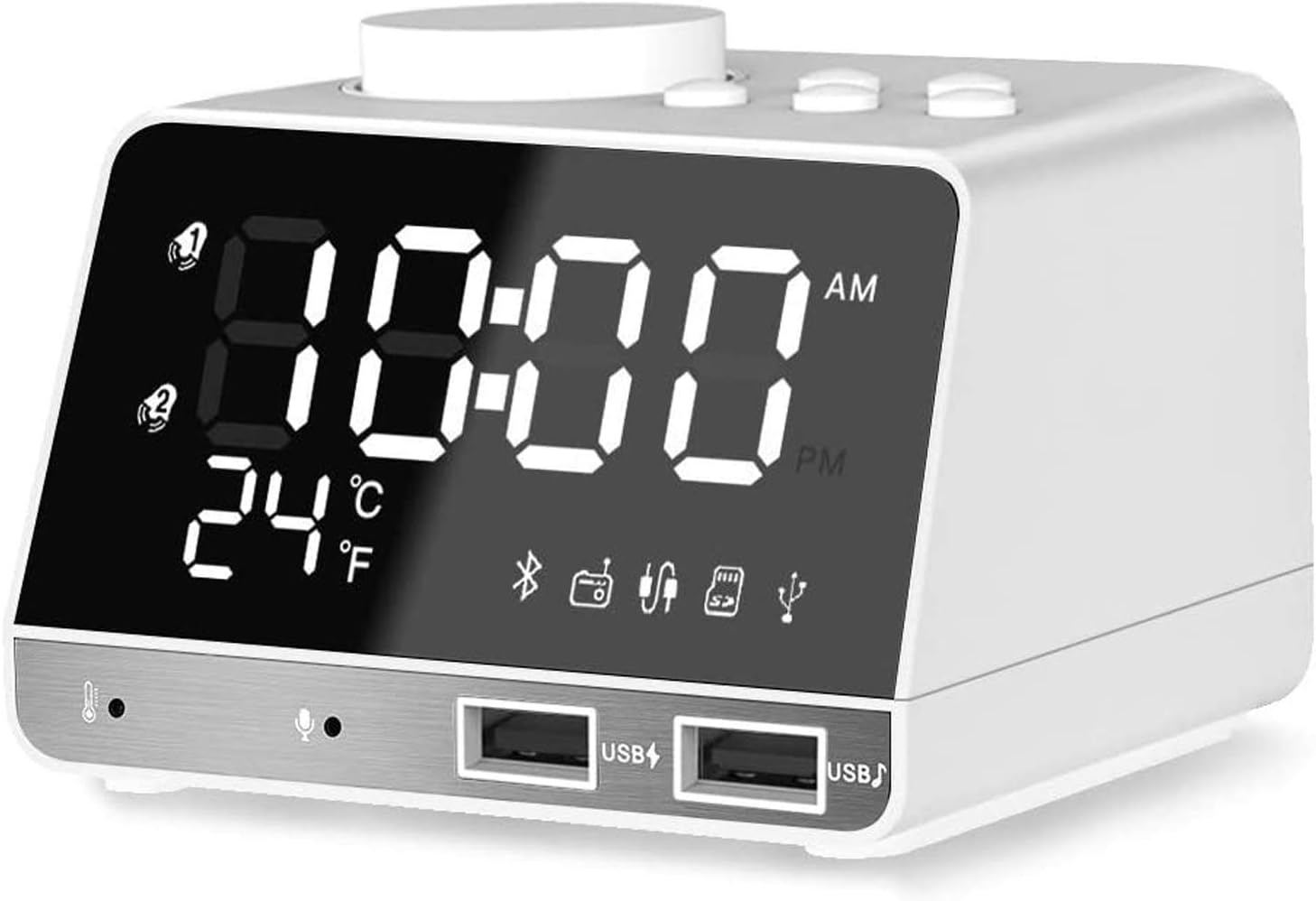 Digital Alarm Clock Radio Alarm Clocks Bedside with