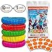 Mosquito Repellent Patch and Bracelets, Resealable 60Pack with 5 bracelets 100% Natural SAFE DEET FREE 300 Hours Protection Waterproof Outdoors Work Easy-Use, Perfect for Kids & Adults