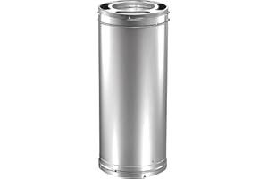 DuraVent DuraPlus Triple-Wall Chimney Stove Pipe, 6" x 36" - Galvanized Steel Vent and Exhaust Connector for Wood, Oil, Coal or Gas Stoves, Twist-Lock Installation, High-Temperature Venting System
