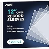 Vinyl Record Sleeves Outer, 12.75"x12.75", 3 Mil Crystal Clear, 120 Pack | Record sleeves outer, Vinyl outer sleeves, Crystal clear, Acid-free, Archival-safe, Dust/moisture resistant, Fits 12" LPs