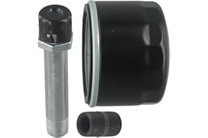 Lawn Tractor Oil Filter Conversion Kit with AM125424 Filter, AM131611 Drain, MIU13767 Adapter for E120, E130, E160, E170, E18