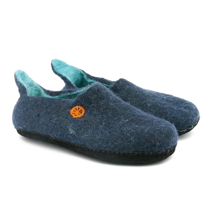 Sondergut Hausschuhe/Schlappen für Kinder aus Filz handgemacht in Nepal (Für Jungen oder Mädchen) - EU: 24 bis 35