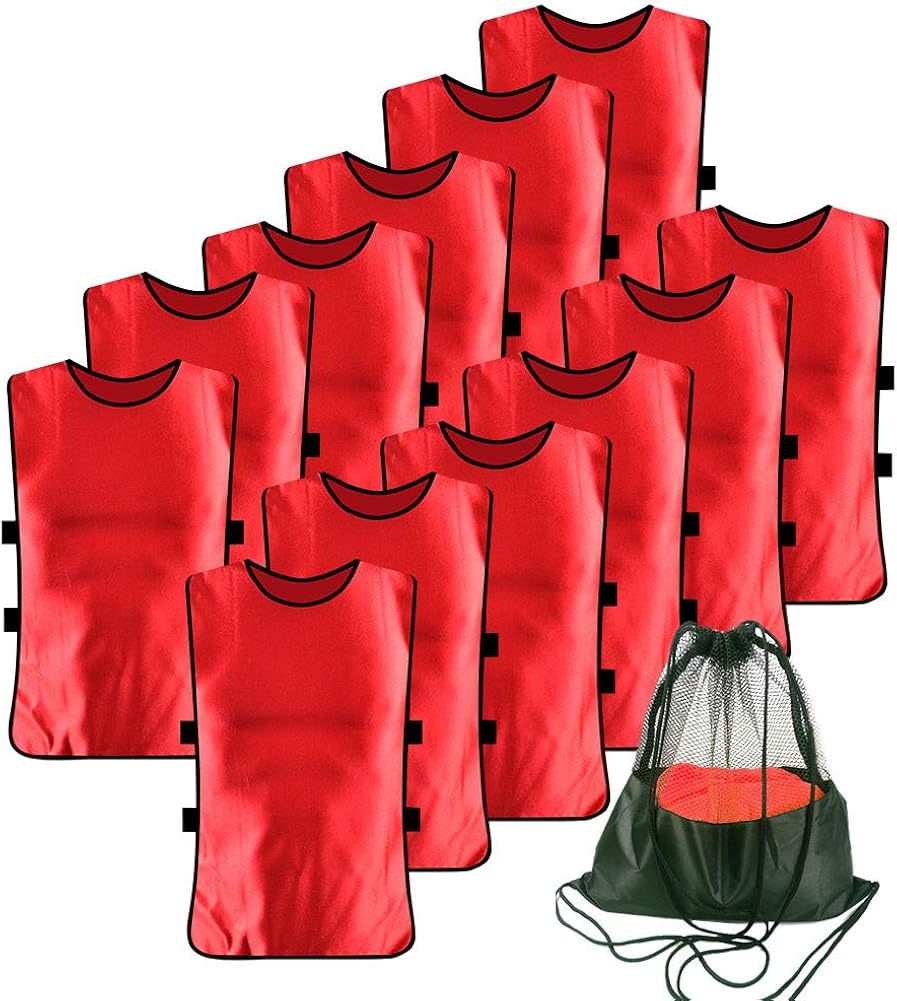 Antoyo Pinnies Adult,Youth Football Practice Jerseys,Soccer Equipment for Trainin: Clothing