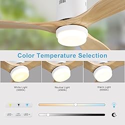 Sofucor 52" Low Profile Ceiling Fan, Flush Mount