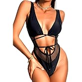 EHSUYAB Sexy One Piece Swimsuits, High Cut Backless, Plunge Rave Outfits