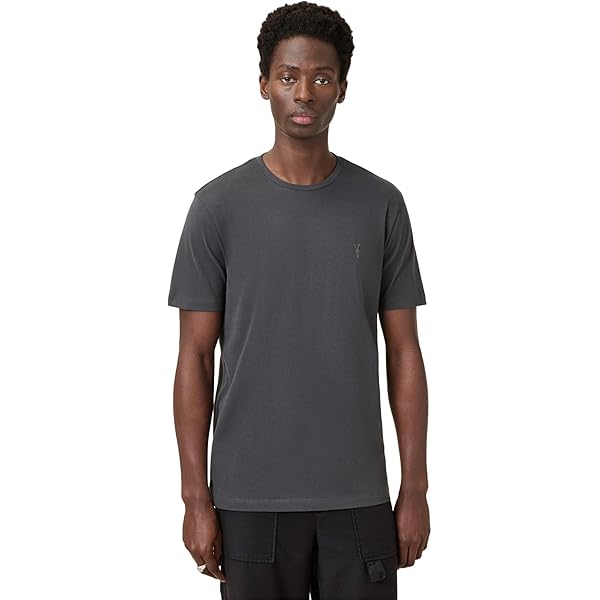AllSaints Men's Tees Sanctum SS Crew Jet Black S | Amazon.com