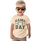Toddler Girl Boy Football Shirt Funny Game Day T-Shirt Short Sleeve Kids Football Outfit Summer Sports Fans Tee Top