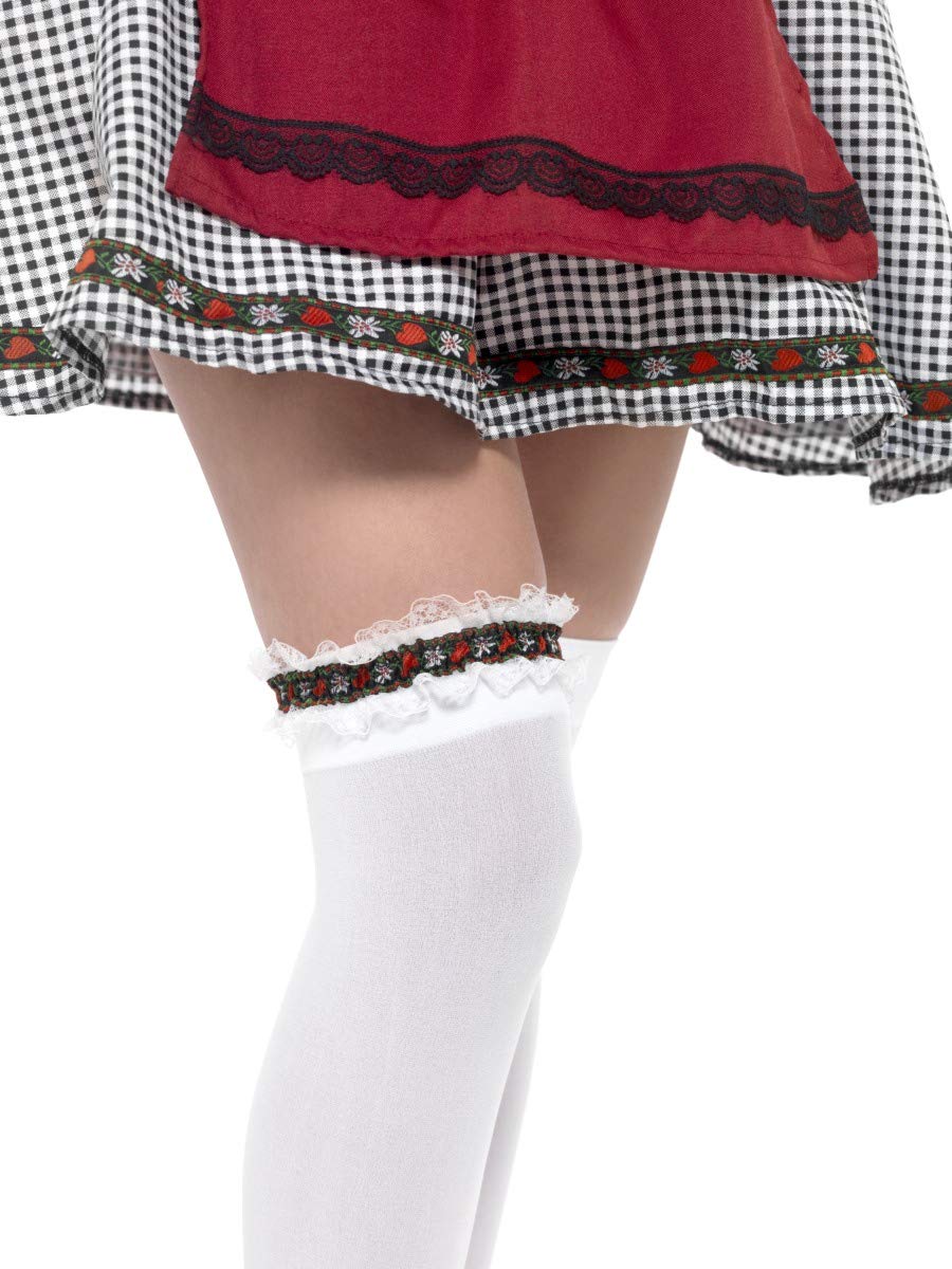 Smiffys Bavarian Leg Garter, Red , Oktoberfest Fancy Dress, Adult Dress Up Accessories