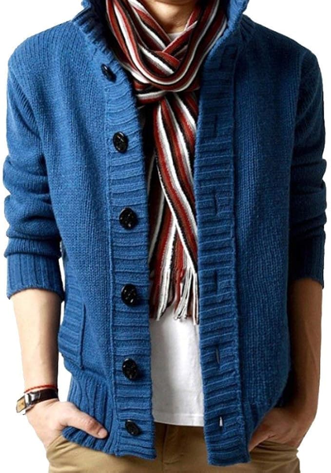 Cardigan Homme Zip Entier En Velours Fin - Chaud, Confortable, Idéal Pour Extérieur Et Travail