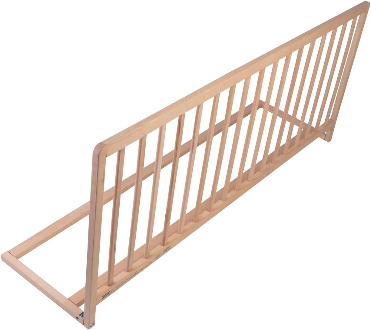 Safetots Extra Wide Extra Tall Wooden Bed Guard, Natural, 60cm High x 140cm Wide - Image 3