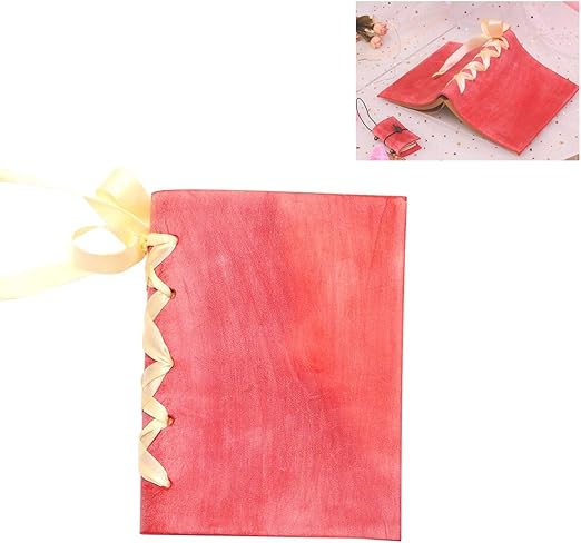 Amazon Co Jp Diyのための柔らかい革のノート 革雑誌からの贈り物 女の子への贈り物 旅行者のための手作りのノート ピンク を充填することができます サイズ さいず Blank ホーム キッチン