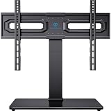 PERLESMITH Universal Swivel TV Stand Mount for 37-80 Inch LCD OLED Flat/Curved Screen TVs-Height Adjustable Table Top TV Stand/Base with Wire Management,VESA 600x400mm up to 99lbs,PSTVS35