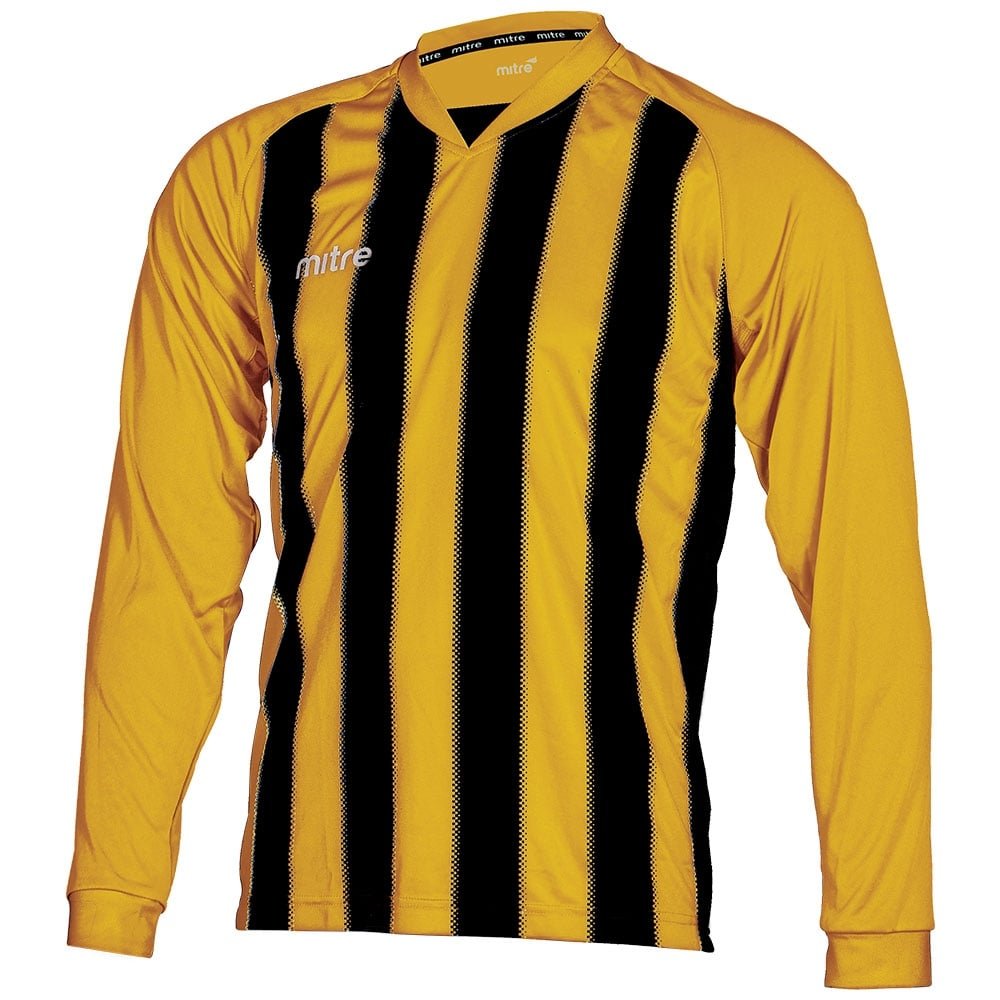 Mitre Kids Optimize Football Match Day Shirt - Amber/Black, X-Small