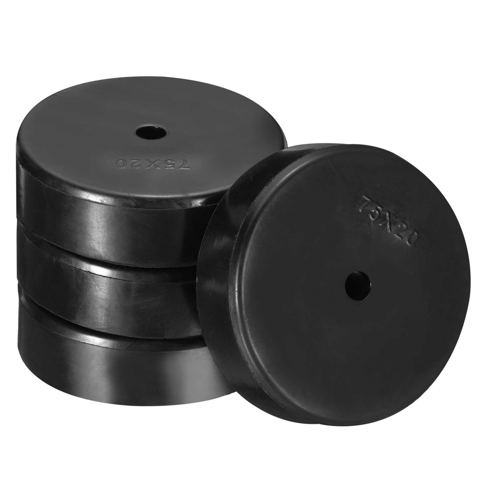 PATIKIL Multi Purpose Rubber Spacer, 4 Pcs 3"OD 0.3"ID 0.8"Thick Neoprene Round Anti-Vibration Isolation Pads Isolator Rubber Bushings Spacer Washer for HVAC Bolts Car Accessories