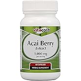 Vitacost Acai Berry Extract -- 1,000 mg per serving - 60 Capsules