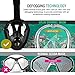 Snorkel Mask,JUNDUN Upgrade 180° Full Face Diving Mask Anti-Fog and Anti-Leak Free Breathing Scuba Diving Equipment with Adjustable Head Straps (Black, L/XL)