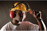 Draper 69933 Safety Helmet Ear Defenders Visor Yellow PPE Work view 3