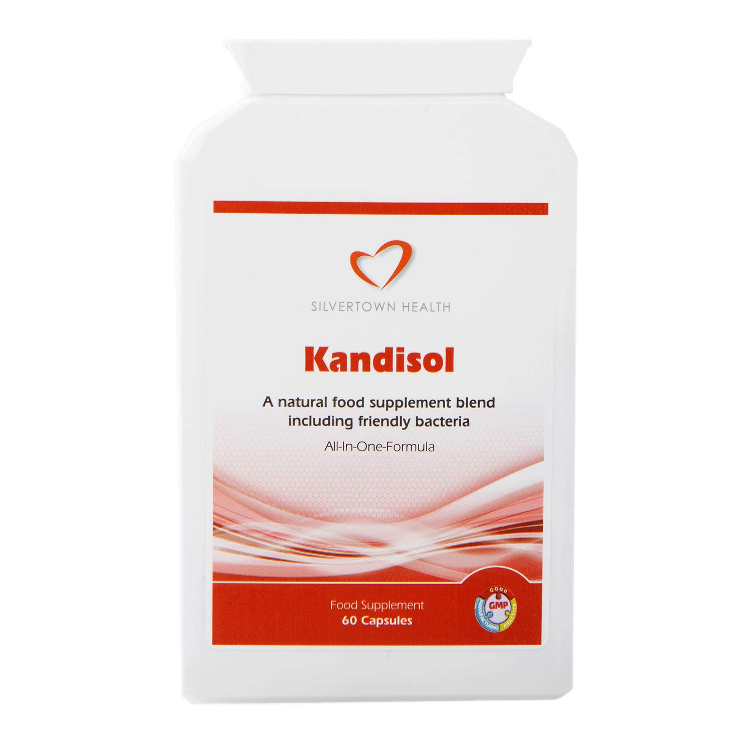 Kandisol 60 Capsules - A 100% Natural Food Supplement - Food Actives Combination with Friendly Bacteria Cultures