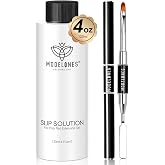 Modelones Poly Extension Gel Kit Slip Solution Nails Forms Dual-Ended Brush | Anti-Stick Liquid Brushes Cleaning Easy Spread for Beginner