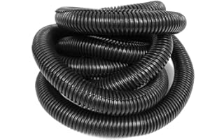 1.5" x 20' BLACK SPLIT LOOM TUBING Wire & Hose Cover Polyethylene Audio Video