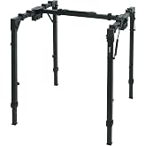 Gator Frameworks Adjustable T-Stand Folding Workstation or Keyboard Stand, Weight Capacity of 250lbs (GFW-UTL-WS250)