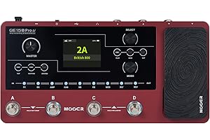 MOOER GE150 Pro Li New Guitar Amp Modelling Multi Effects Pedal Built-in 9 hrs Battery with 4 Footswitches, IR Loader, Type-C USB Audio Interface
