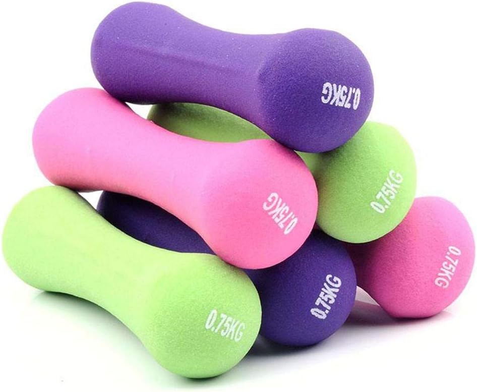 DaJun 0.5/0.75/1KG Bone-Shaped Dumbbell 3 Colors Household Fitness Training Equipmen Ladies' Thin Arm Fitness Indoors Exercise