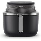 Philips 3000 Series Air Fryer with Window, 16 Ways to Cook,7.6 Qt, Black | RapidAir Plus technology for faster cooking and even crisping, touchscreen control, dishwasher-safe basket (NA341/00)