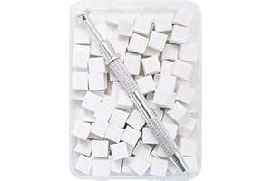 FULINJOY 100Pcs Ombre Nail Sponges Kit with Picker Tool, Nail Art Sponge with Grabbing Pen