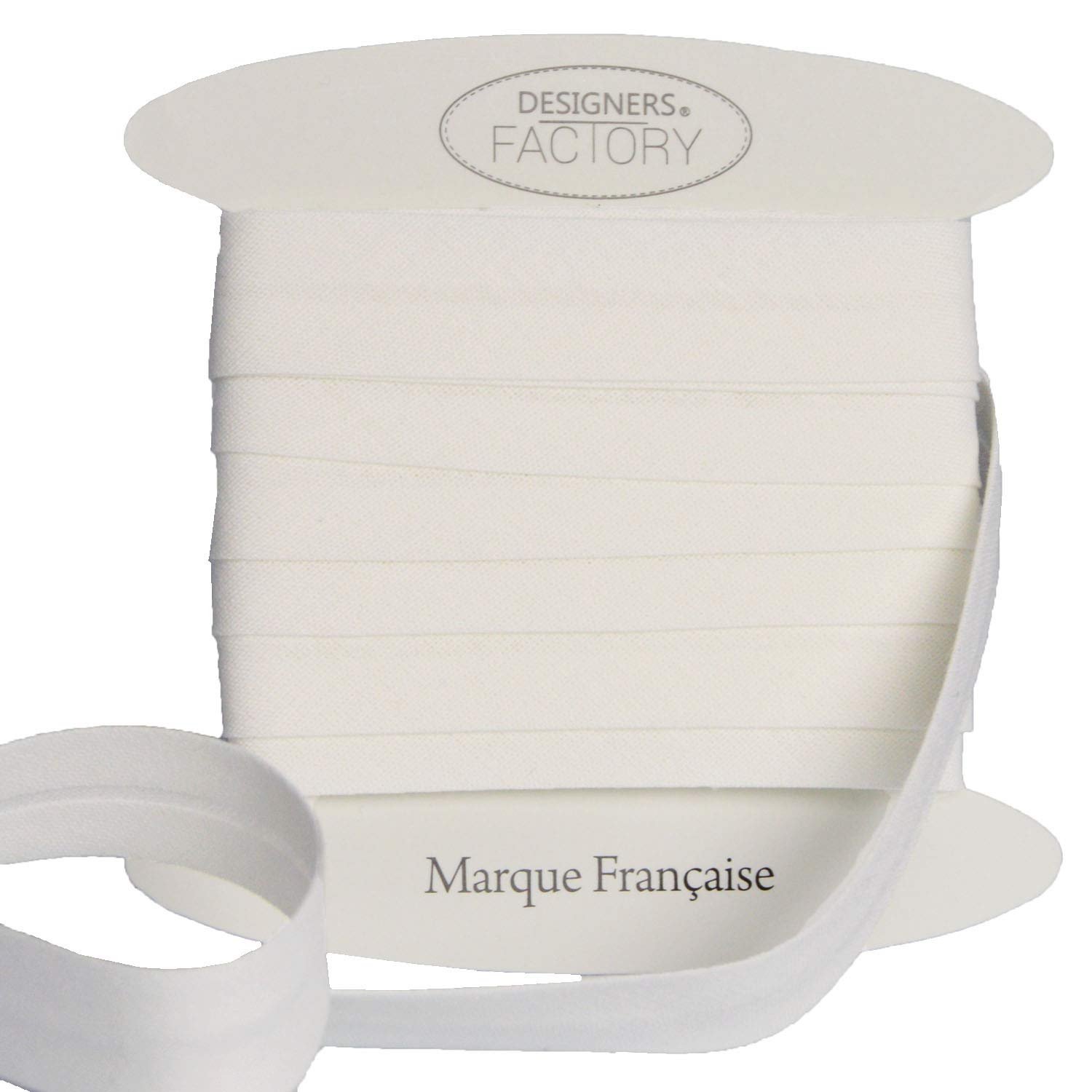 designers-factory Beautiful Quality Plain Cotton Bias Binding - Cotton Bias Binding - available in several colours and two sizes (By 5 meters, White)