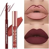 HQDA 12 Pcs Liquid Lipstick Lipliner Set Nude Matte Long Lasting Waterproof view 2