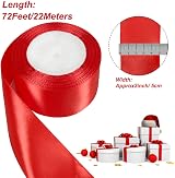 Tenn Well Red Satin Ribbon 50mm x 22m Gift Wrapping Craft Ribbon view 3