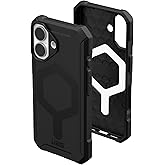 URBAN ARMOR GEAR UAG Designed for iPhone 16 Case 6.1" Essential Armor - Compatible with MagSafe Charging Rugged Slim Sleek Shockproof Anti-Slip Military Grade Protective Cover, Black