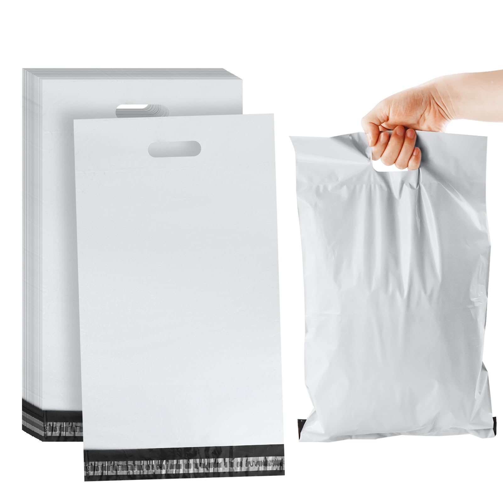 Photo 1 of 100 Pack Plastic Bags for Adult Diaper Disposal Handle Adult Diaper Disposal Self-Adhesive Strips to Seal in Odours Suitable for Elderly Nappy Care at Home and for Travel (White? (White)