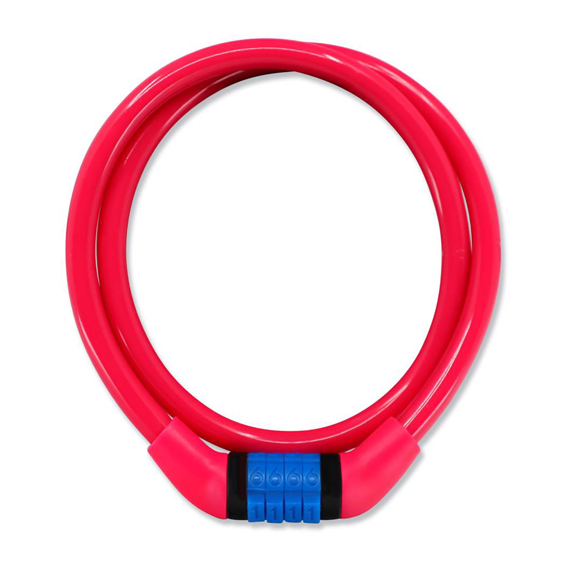 Crazy Safety Pink Children's Bike Lock | Weatherproof Combination Lock for Bicycles | Easy handling | Cable Lock Code Combination| Children's Bicycle Lock Girls and Boys | Bicycle Accessories