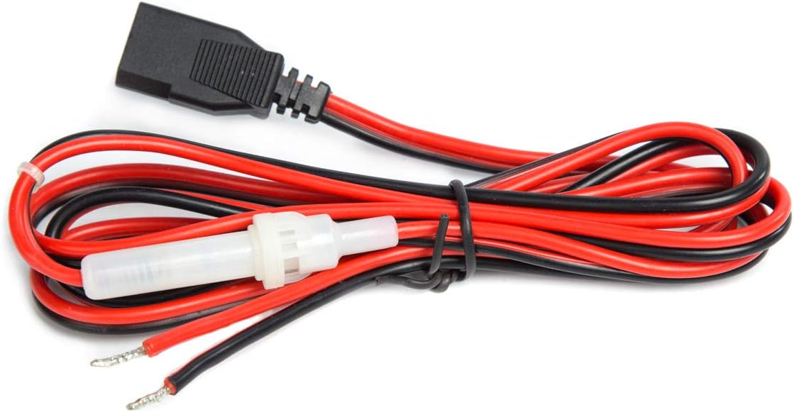 Cb Radio Power Cord/Cables 2-Wire 15A 3-Pin CB Power Cord with 12V Cigarette Lighter Plug for Cb Radio (2 Pack)