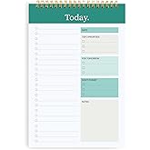 ZapDesk To Do List Notepad - To Do List Notebook for Work with 52 Sheets, 9.8" x 6.5", Undated Daily Planner Perfect for Daily Tasks and Goal Setting, Notepad Suitable for Office, Home & School - Forest Green