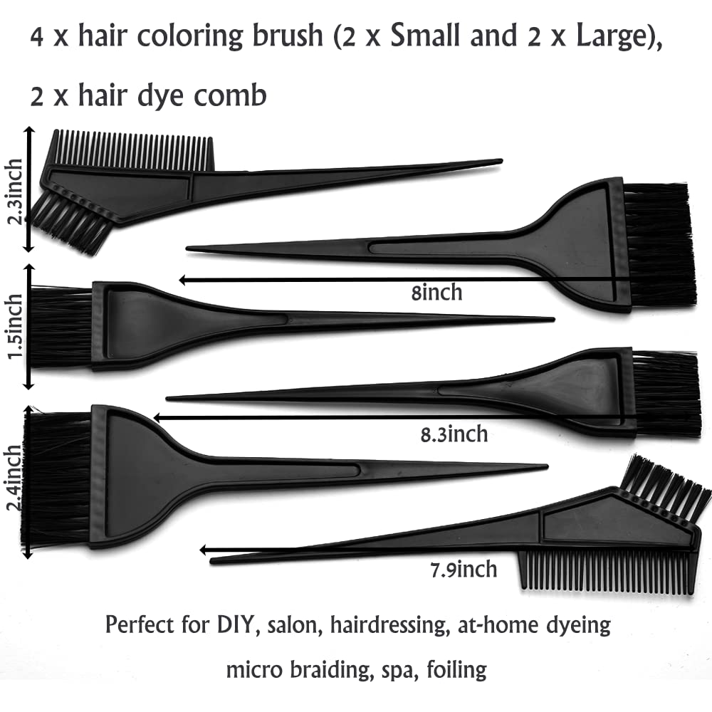 Borogo 19Pcs Professional Salon Hair Coloring Dyeing Kit, Hair Coloring Products with Hair Dye Brush, Hair Color Bowl, Hair Clips For Hair Dye Tools