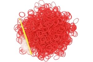 SALOME IDEA 3000PCS Loom RubberBands Kit with 75 Clips,5 Hooks, Premium Bracelet Making Kit for Kids Weaving DIY Crafting Gift(Red)