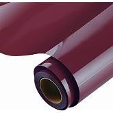 KISSWILL HTV Maroon 12 Inch x 25 Feet Heat Transfer Vinyl Iron On Vinyl Rolls, PU HTV Vinyl Compatible with Silhouette Cameo3/4 Cutting Machine (Maroon, 12&ldquo;x25')